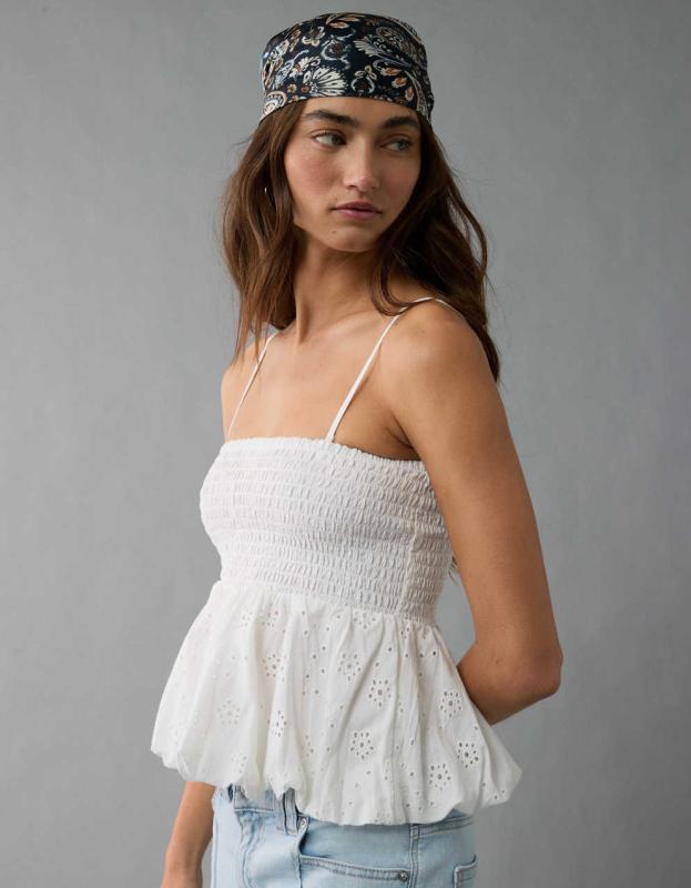 american eagle smocked tube top