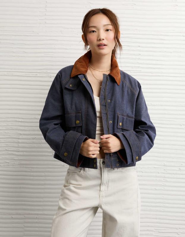 AEワックスド・クロップド・ユーティリティ・ジャケット | メンズ