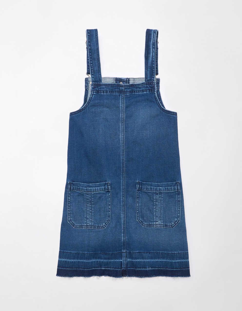  Jeans デニム ピナフォア ミニ ワンピース 送関込 AEデニムボタンアップ・ピナフォア・ワンピース | メンズ