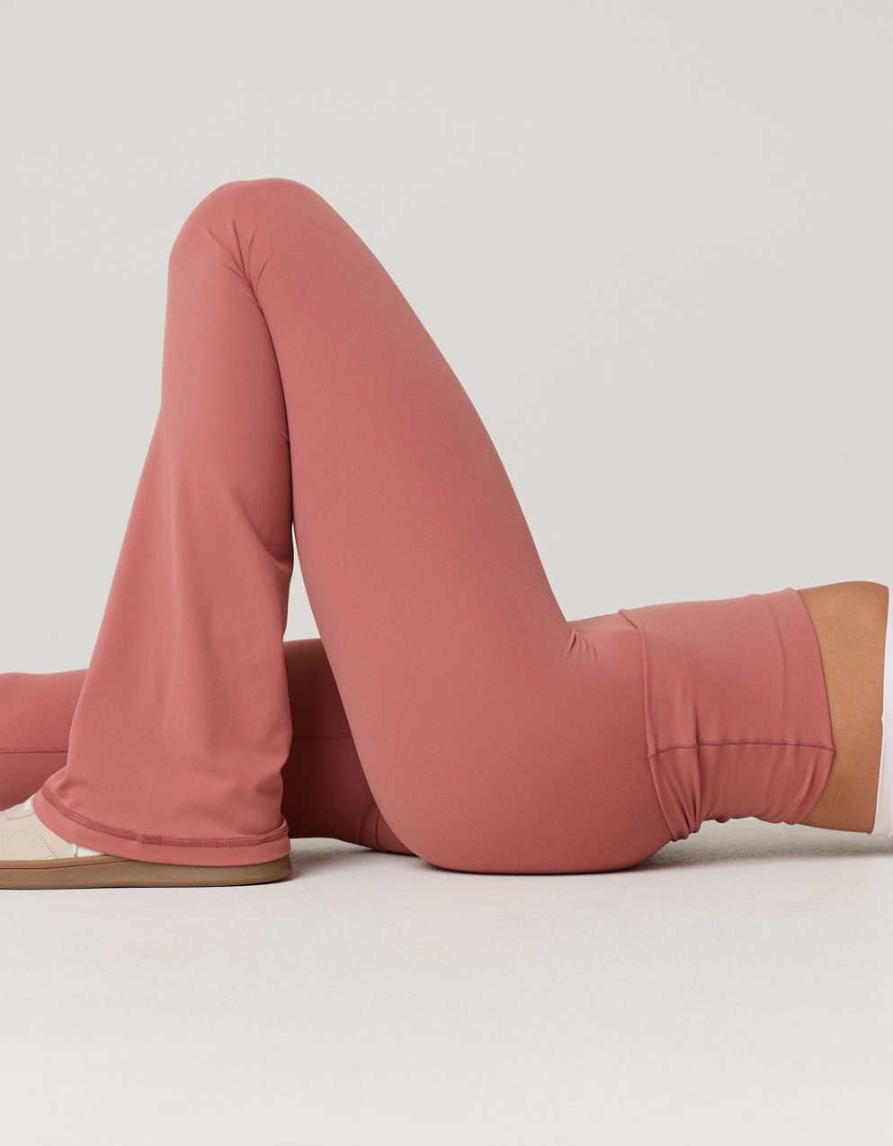 【WONDER WONDER】Jacquard Rose Banding Bootcut Leggings PT The Andamane - Rhinestone embellished leggings Fuchsia - The