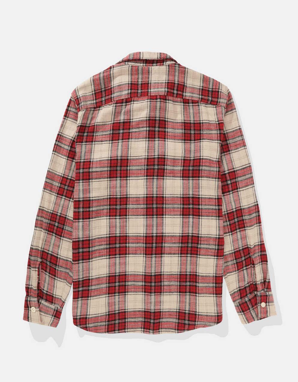 セール！！ラスト2！！◇◆AE/アメリカンイーグル/ AEOプラッドリネンコットンシャツ / US M / WASHED RED / セール！！ラスト2！◇◇AE⁄アメリカンイーグル⁄ AEO Extreme Flex