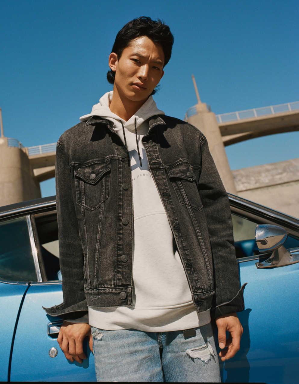 Delyle アウター デニム BONLECILL デニムジャケット gジャン ノーカラーオーバーデニム