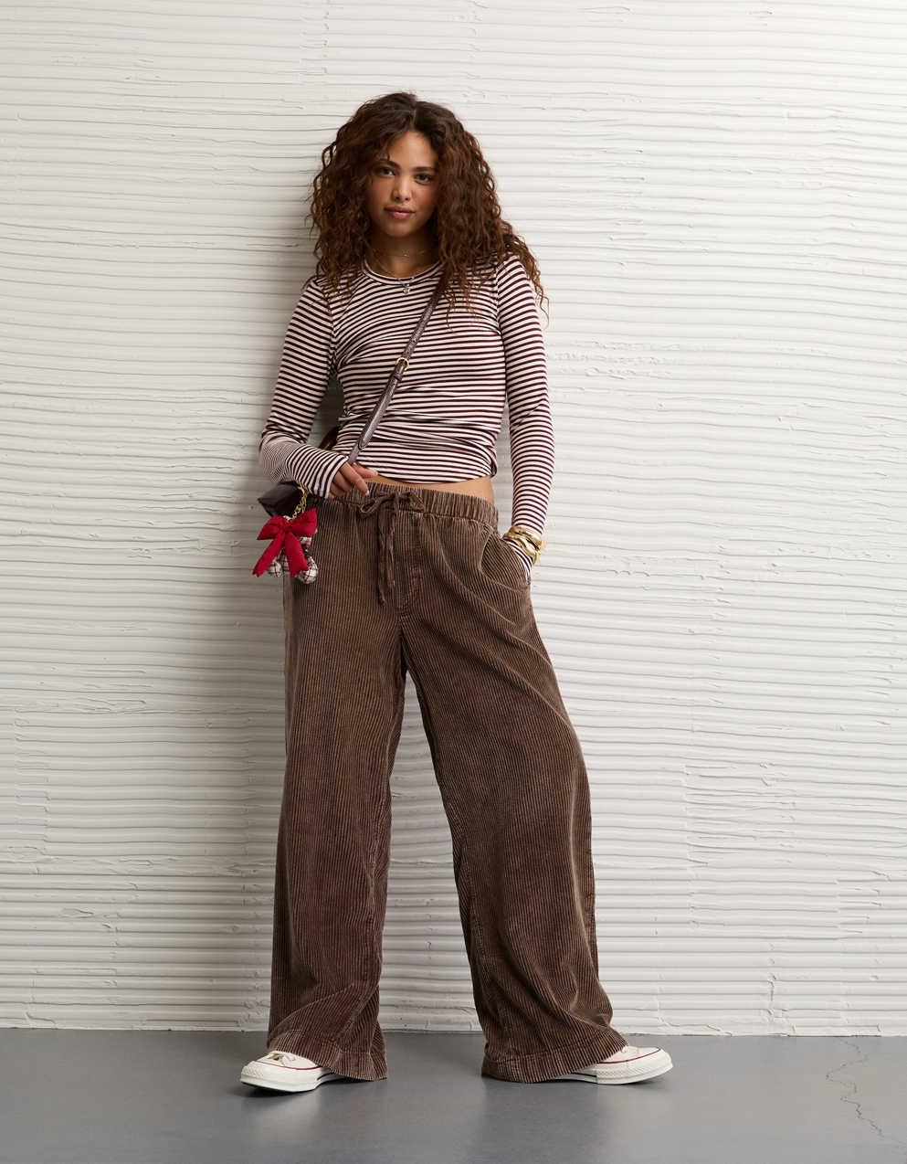 AE Stretch Corduroy Low-Rise Baggy Wide-Leg Pant | Men's & Women's