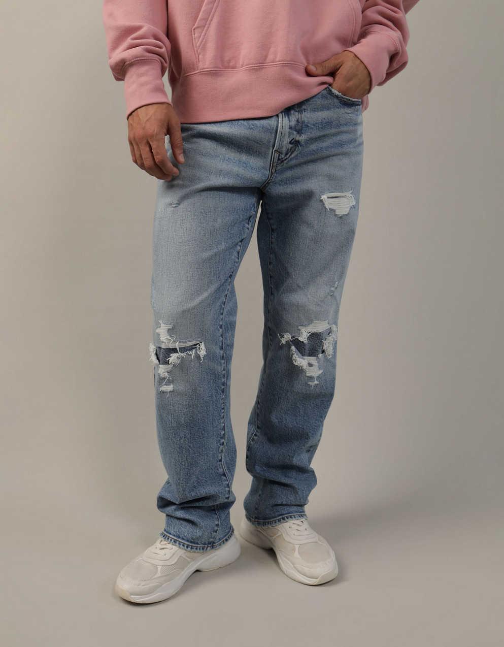 AE EasyFlex Ripped Athletic Loose Jean | Men's \u0026 Women's Jeans, Clothes \u0026  Accessories | American Eagle Hong Kong