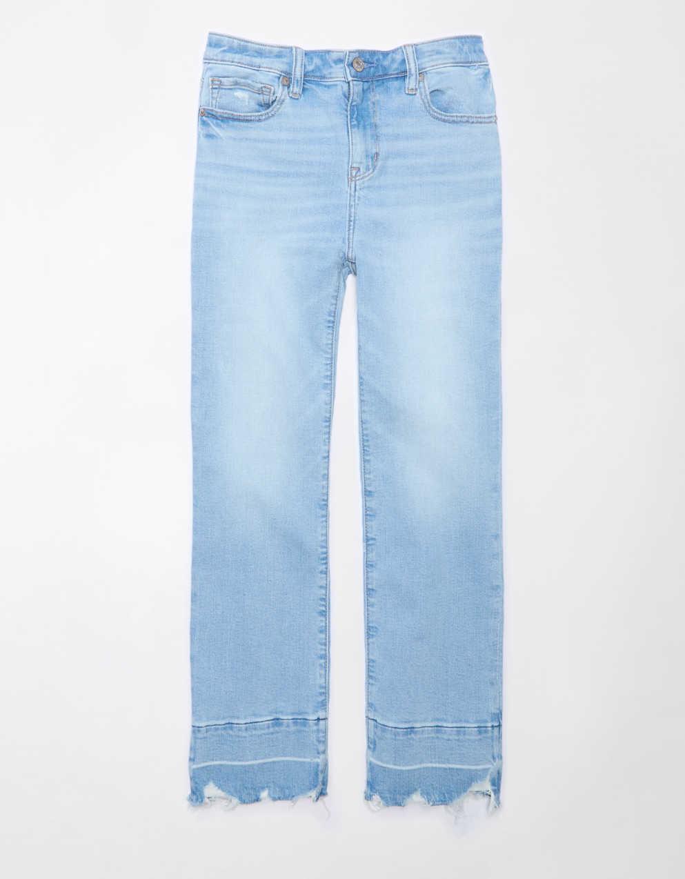 AMERICAN EAGLE AEO JEANS ライトブルー AE Stretch High-Waisted Kick Bootcut Crop Jean | Men's