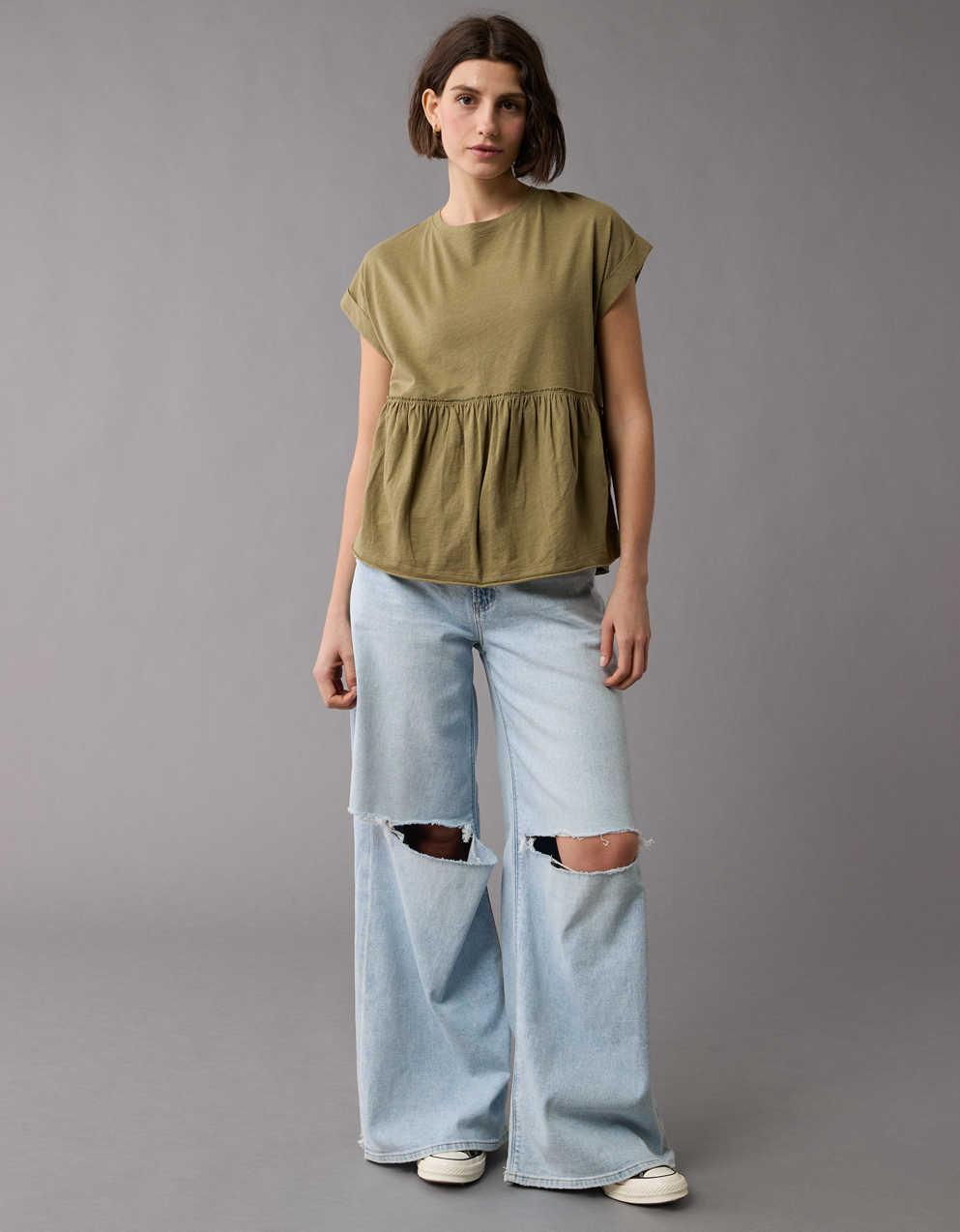 AE Oversized Tie Back T-Shirt | Men's & Women's Jeans
