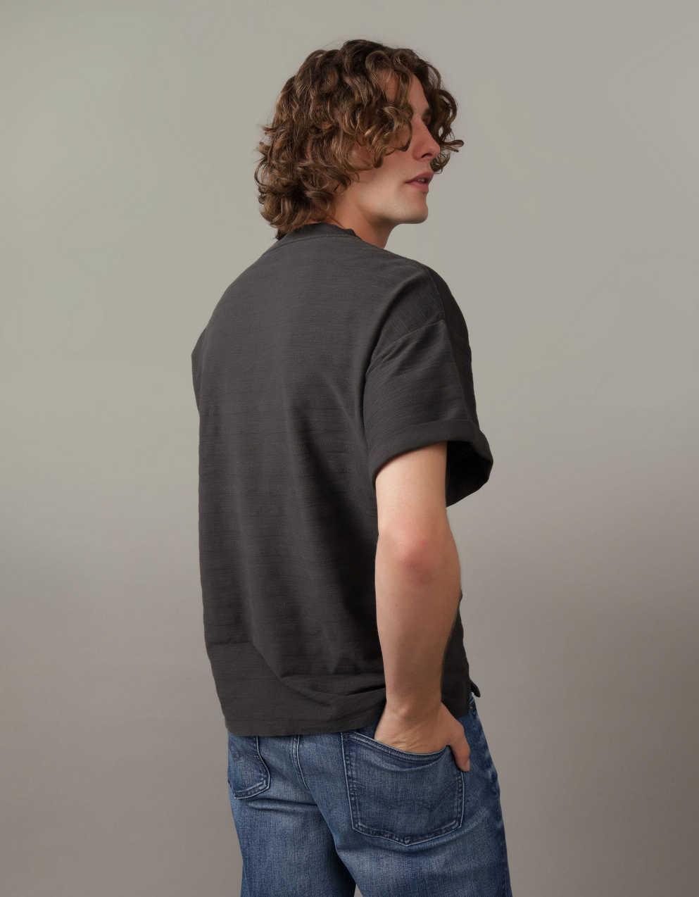 AE Textured Striped Oversized T-Shirt | Men's & Women's