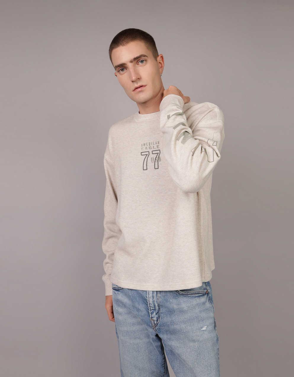 AE オーバーサイズ ロングスリーブ エレベイテッド ロゴ グラフィック