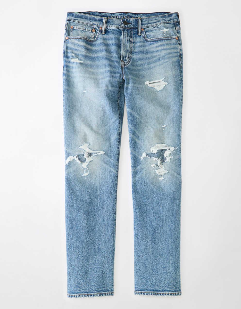 AE EasyFlex Patched Relaxed Straight Jean | Men's & Women's Jeans