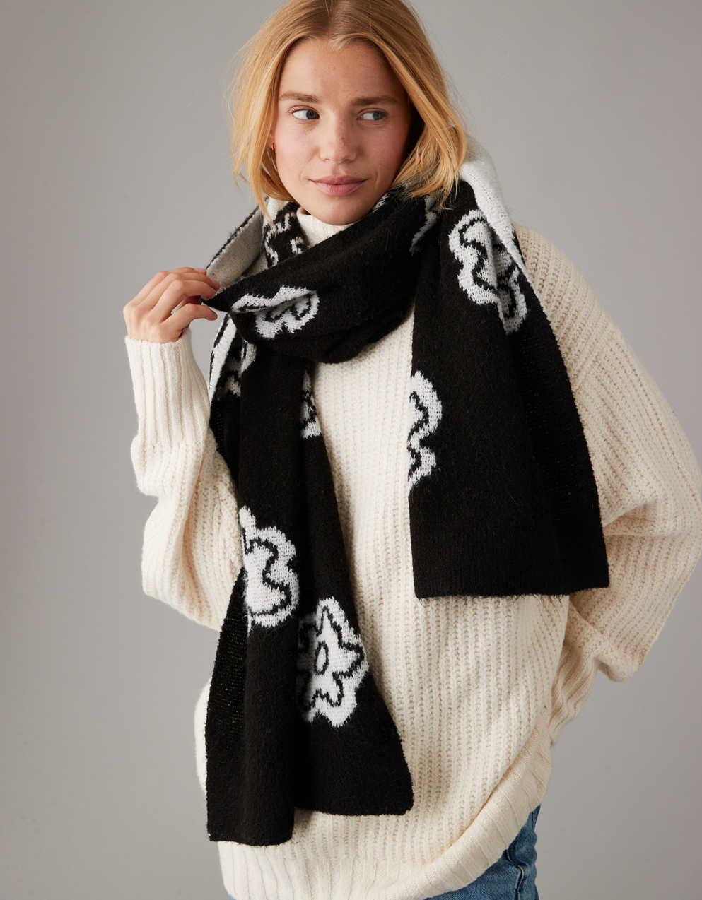【eL×ONE】Flower Large Scarf AE Oversized Flower Scarf | Men's & Women's Jeans, Clothes