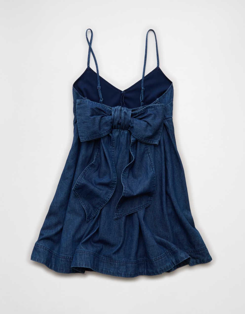 white christmas dresses Le Lis Women's Day by Day Sleeveless Babydoll Mini Dress in Denim main image 0