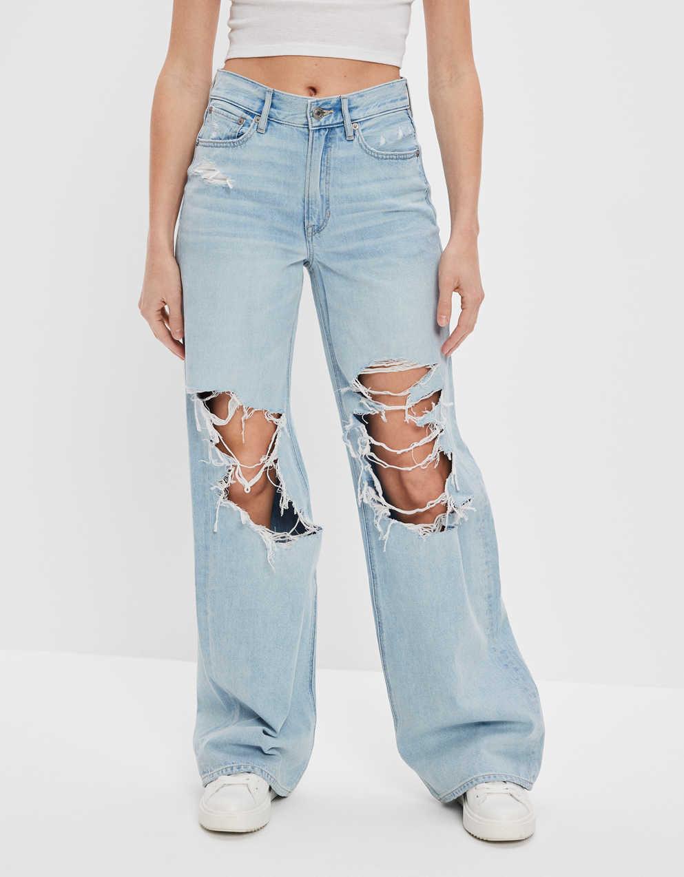 Baggy Jeans American Eagle Distressed Jeggings Hot American