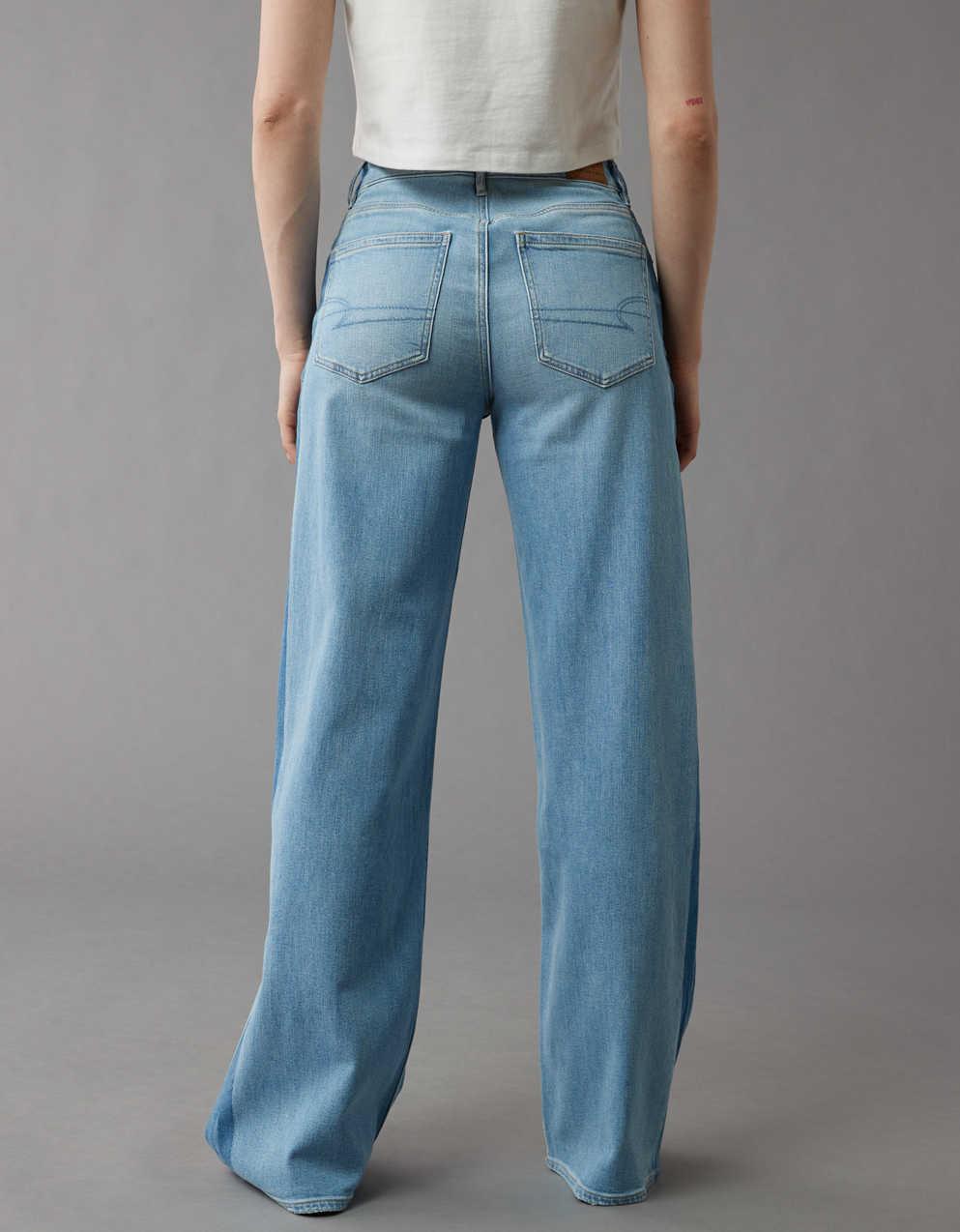 AE Dreamy Drape Stretch Side Stripe Super High-Waisted Baggy