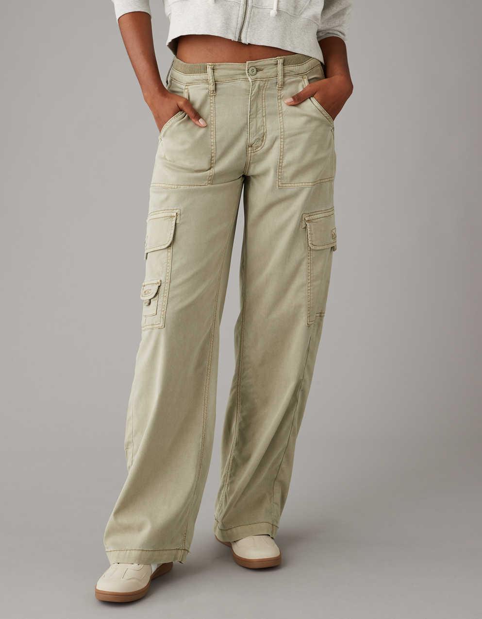 AE Dreamy Drape Stretch Cargo Super High-Waisted Baggy Wide-Leg Pant |  Men's \u0026 Women's Jeans, Clothes \u0026 Accessories | American Eagle Singapore