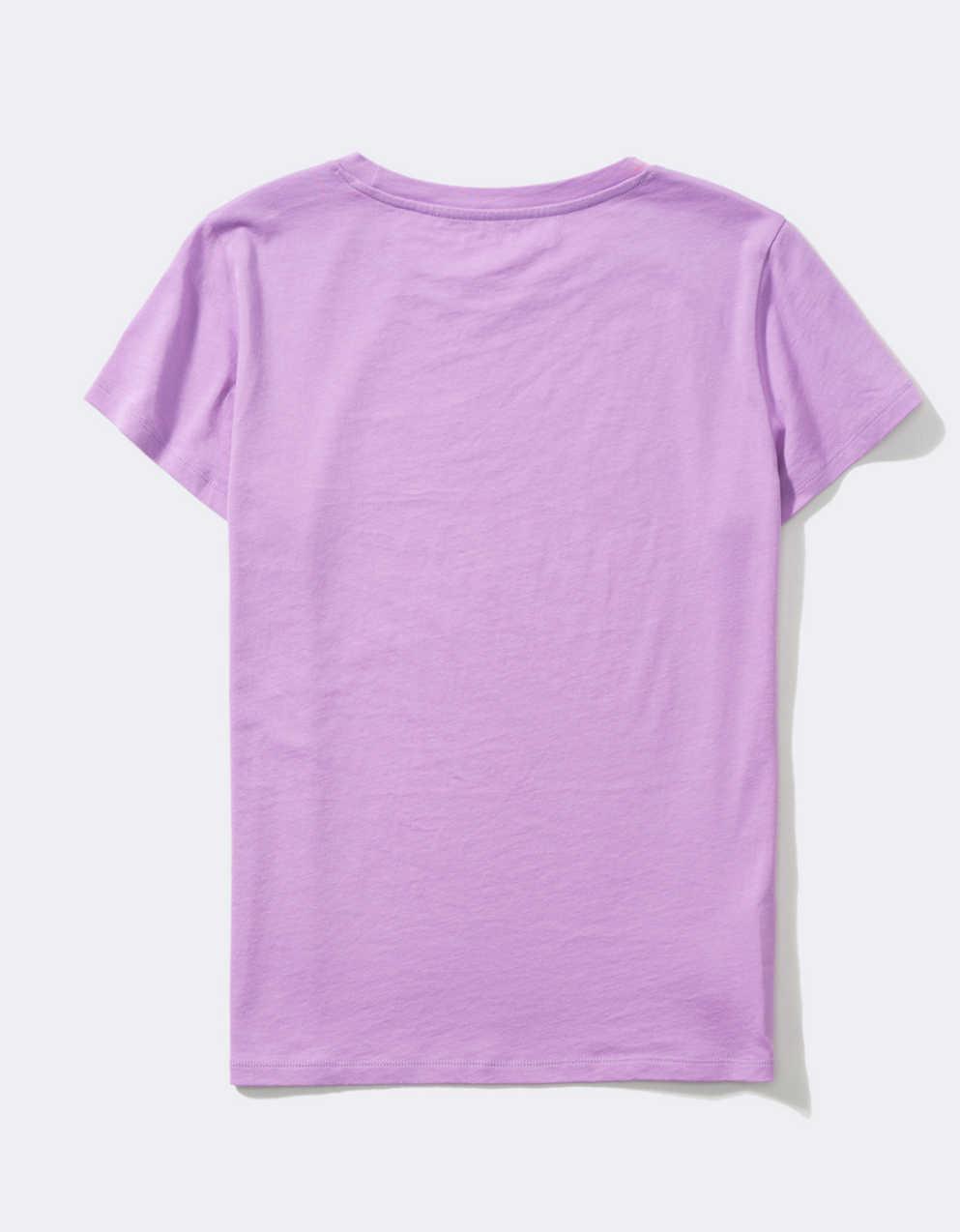 purple & white graphic tee