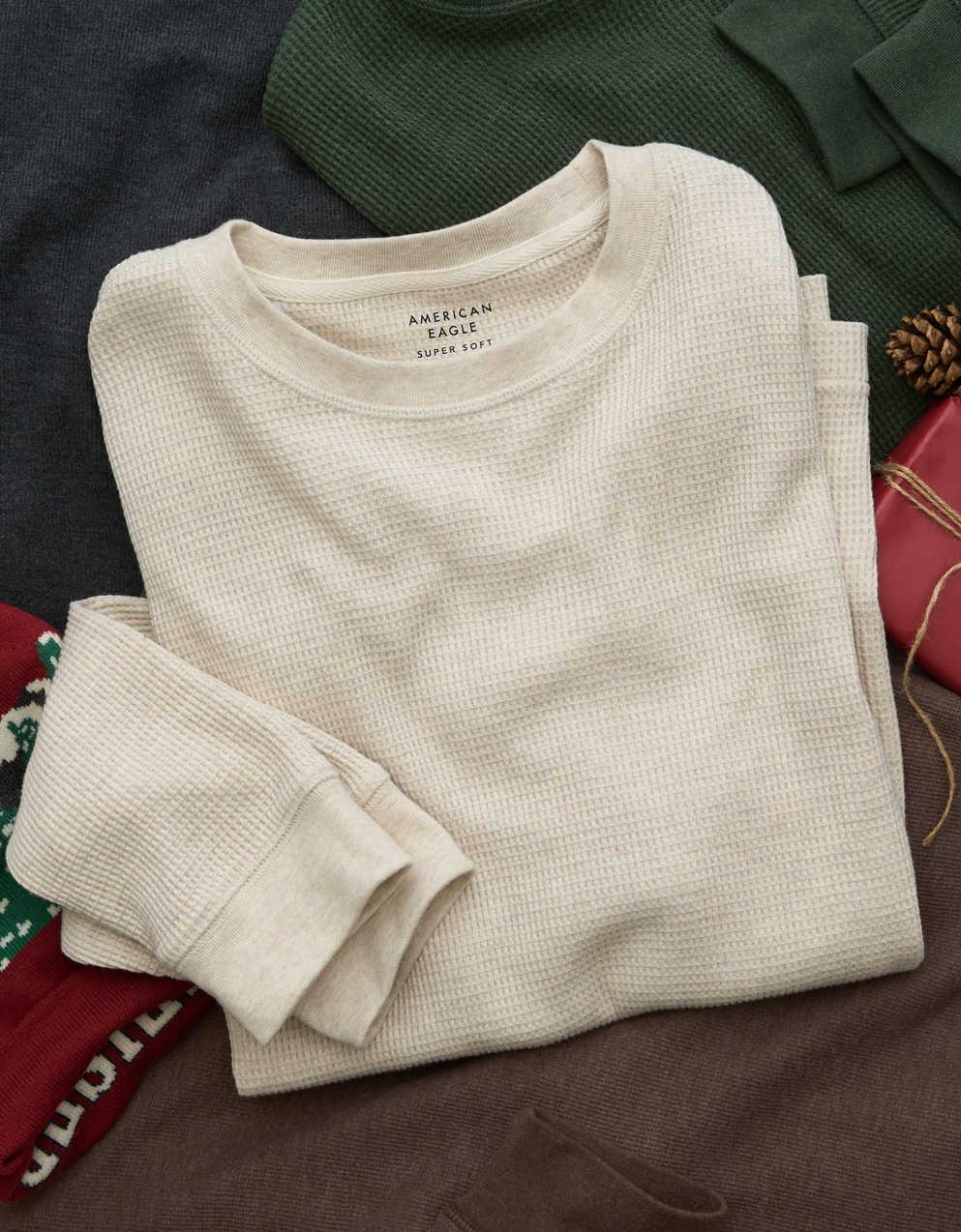 AEロング・スリーブ・ワッフル・サーマルTシャツ | メンズ・レディース 