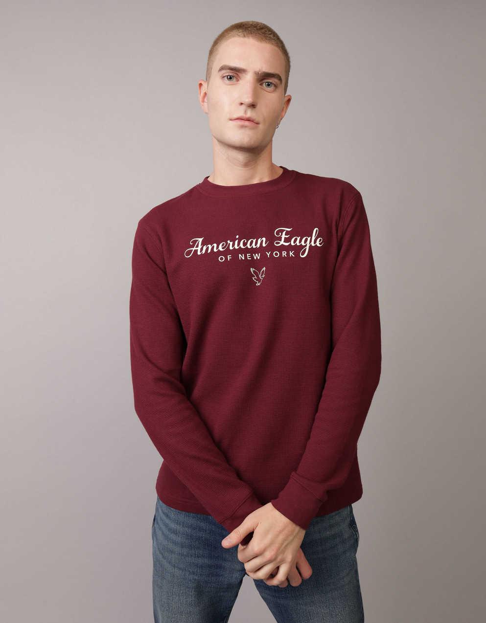 高評価レビュー AEロングスリーブロゴグラフィックサーマルTシャツ | メンズ ウェア