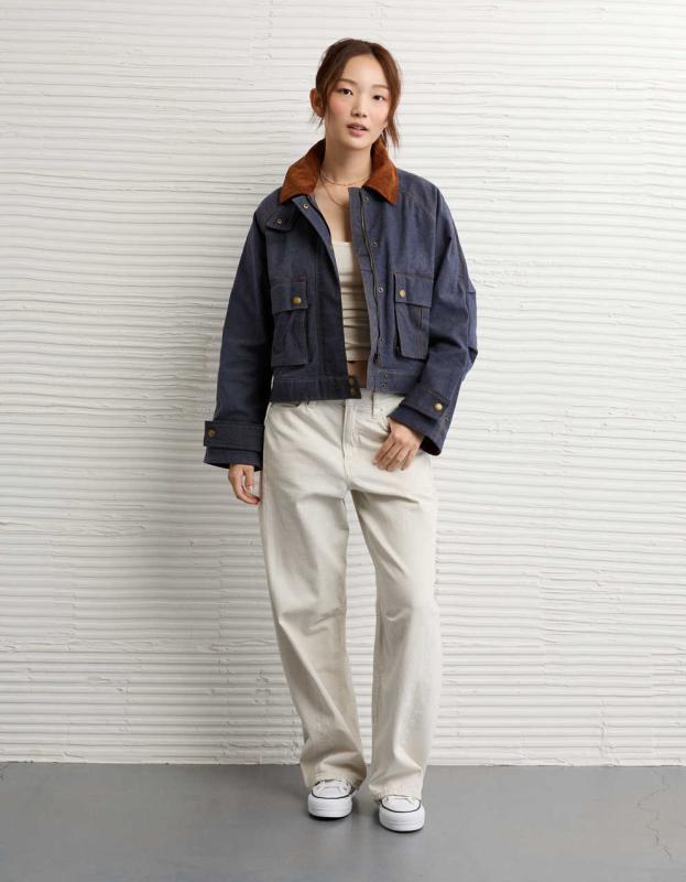 AEワックスド・クロップド・ユーティリティ・ジャケット | メンズ