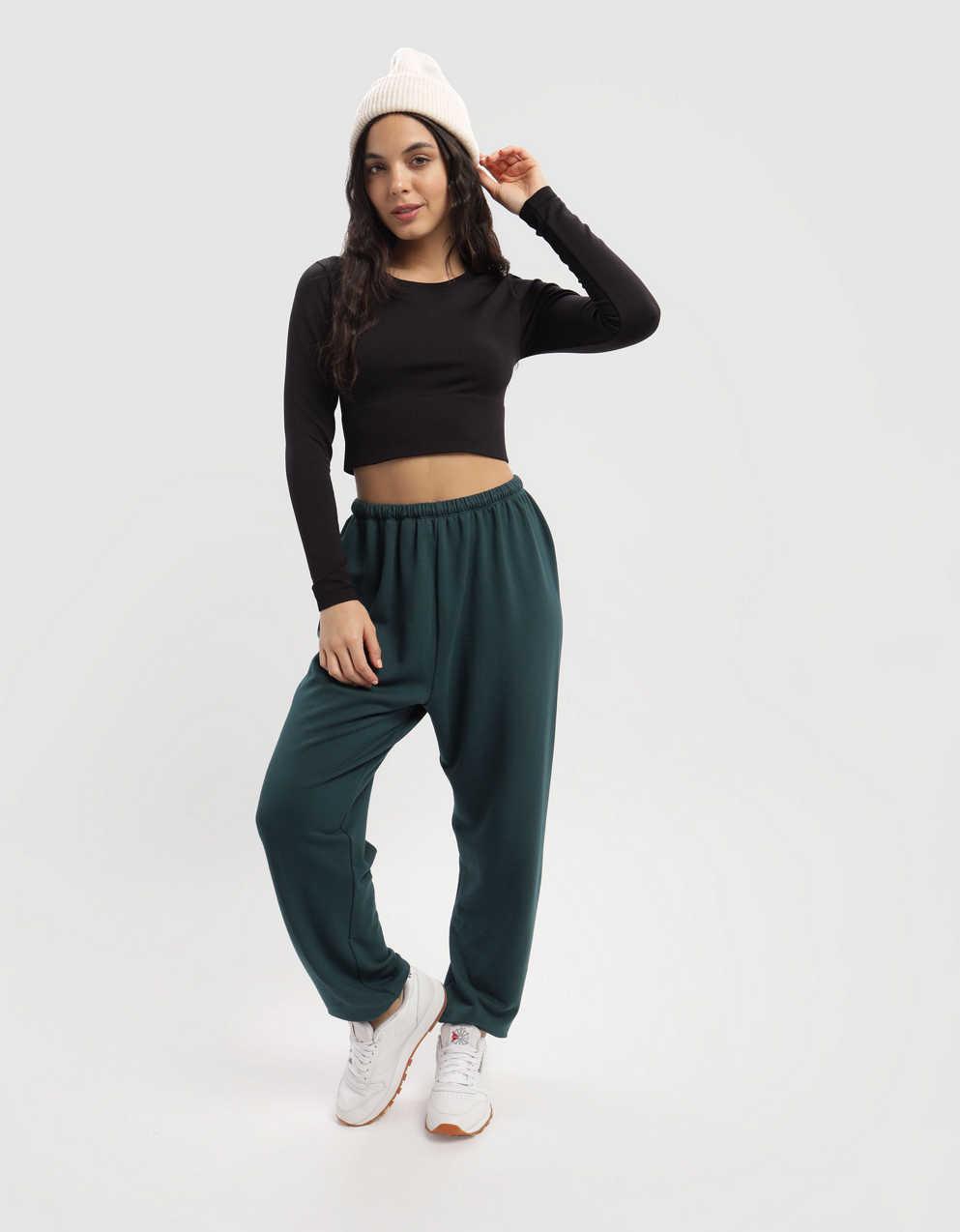OFFLINE By Aerie Sidewalk Seamless Long Sleeve Cropped T