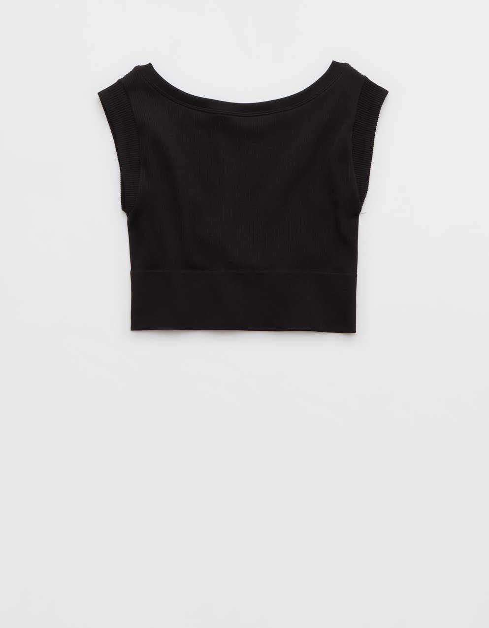 OFFLINE By Aerie Seamless Rib Cap Sleeve Bra Top | Men's