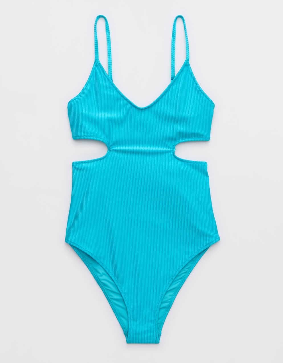 Aerie シャインリブ・ブープ・チーキー・ワンピース水着