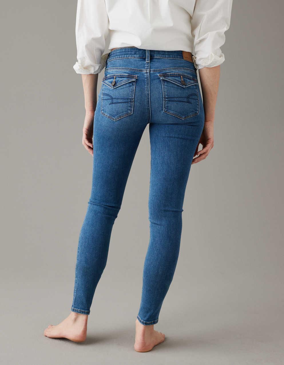 American Eagle AE パッチ ローライズ ジェギング デニムパンツ American Eagle AE パッチ ローライズ ジェギング デニムパンツ