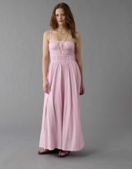 AE Sunchaser Knit Smocked Bodice Midi Dress | Men's & Women's Jeans, Clothes  & Accessories | American Eagle Taiwan