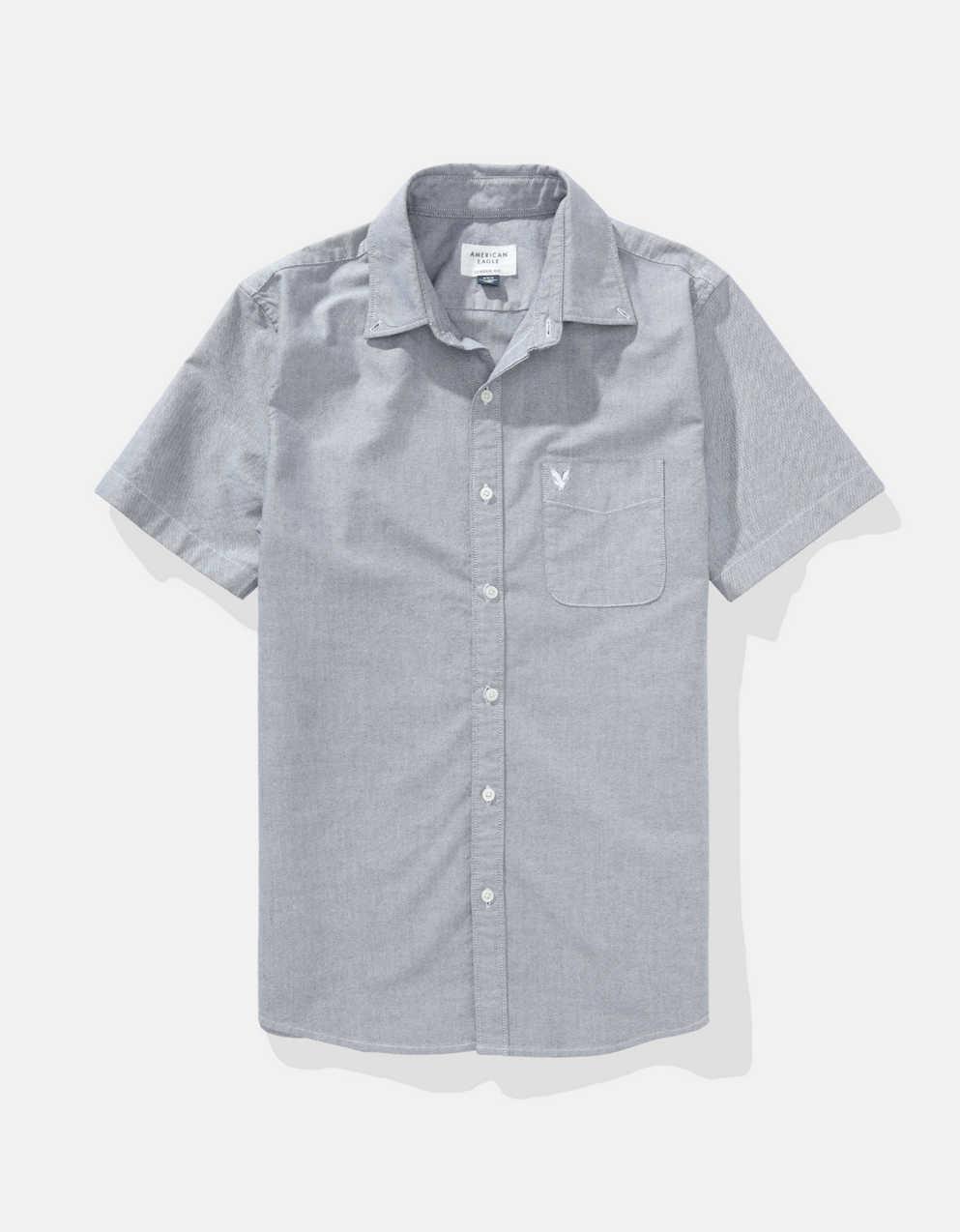 AMERICAN EAGLE OUTFITTERS スリムフィットシャツ AE スリム フィット Flex オックスフォード ボタンアップ シャツ