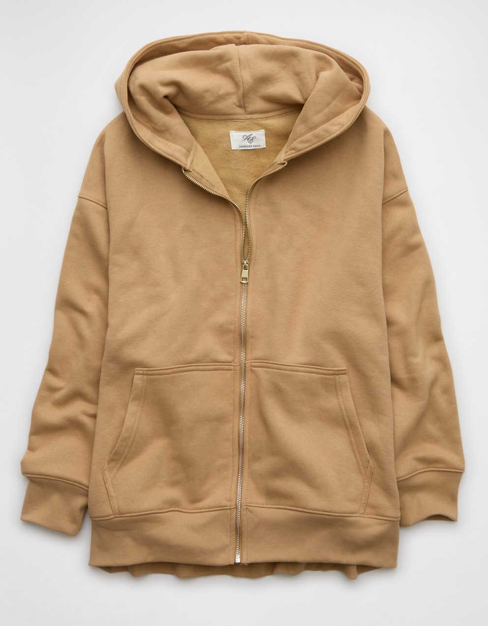 AE Everyday Luxe Oversized Zip-Up Hoodie | Men's \u0026 Women's Jeans, Clothes \u0026  Accessories | American Eagle Hong Kong