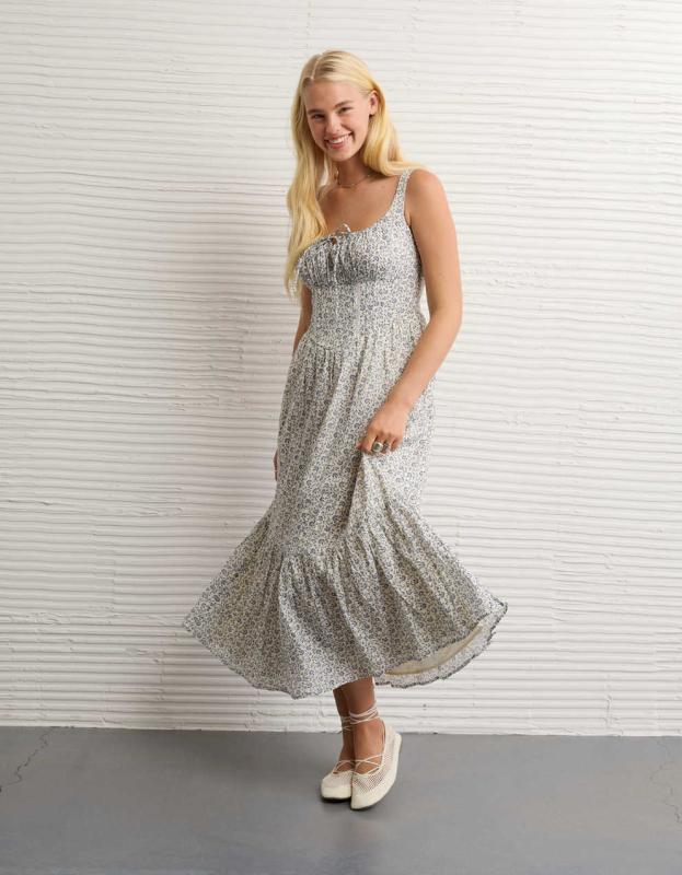 knee length dresses for ladies Ava Presley 40026 A Line Long Formal 3D Floral Prom Dress – The Dress Outlet main image 1
