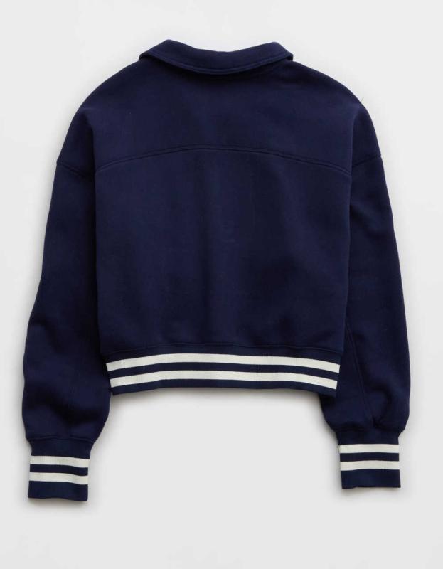 Neck Sweatshirt Ae Fleece Polo Sweatshirt Ae Fleece Polo