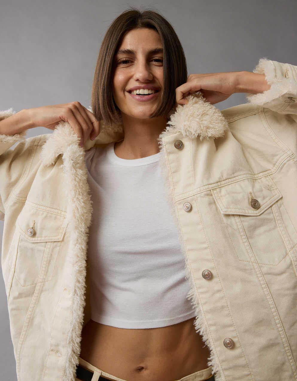 AEエクリュ・デニム・シェルパ・トラッカージャケット | メンズ