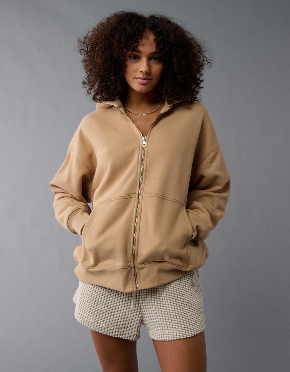 AE Everyday Luxe Oversized Zip-Up Hoodie | Men's & Women's