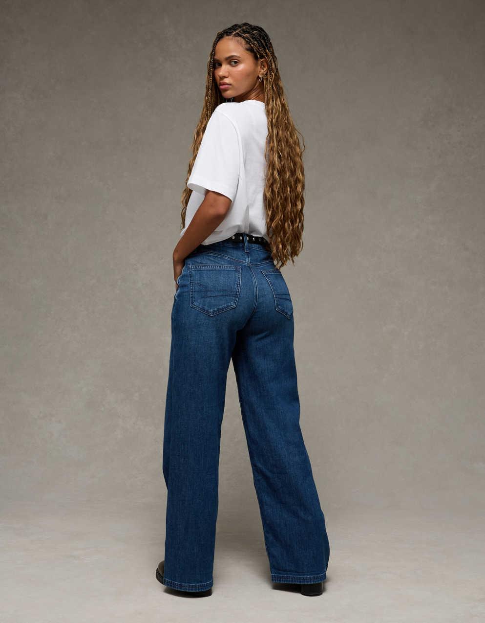 AE Dreamy Drapeストレッチカーヴィースーパーハイウエストバギー