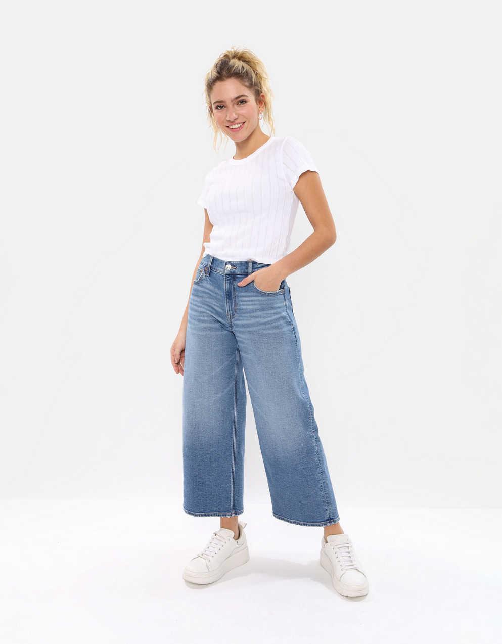 AE Stretch '90s Wide Leg Crop Jean | Men's & Women's Jeans