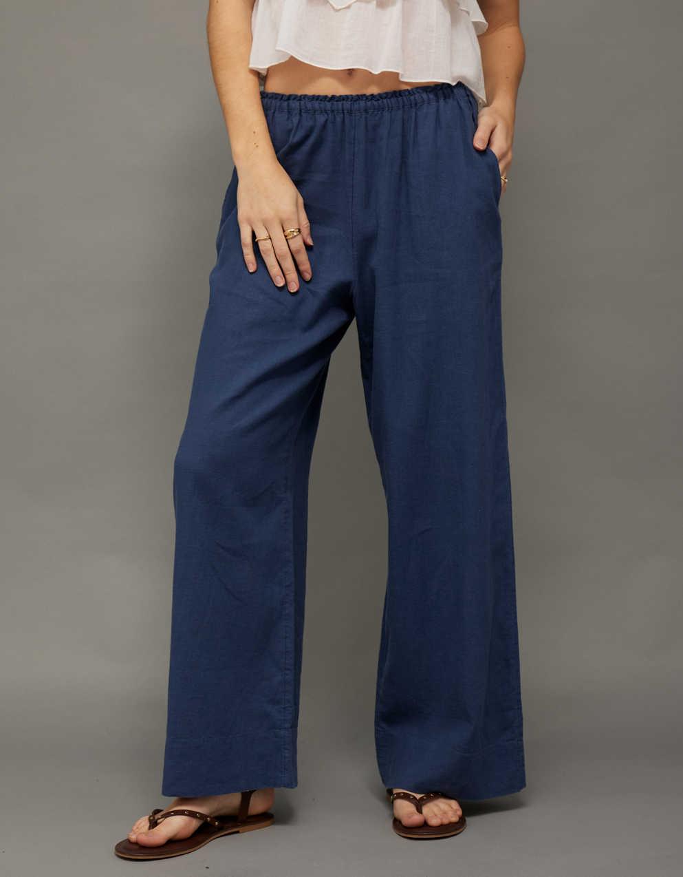 AE Linen-Blend Wide-Leg Pant | Men's & Women's Jeans, Clothes
