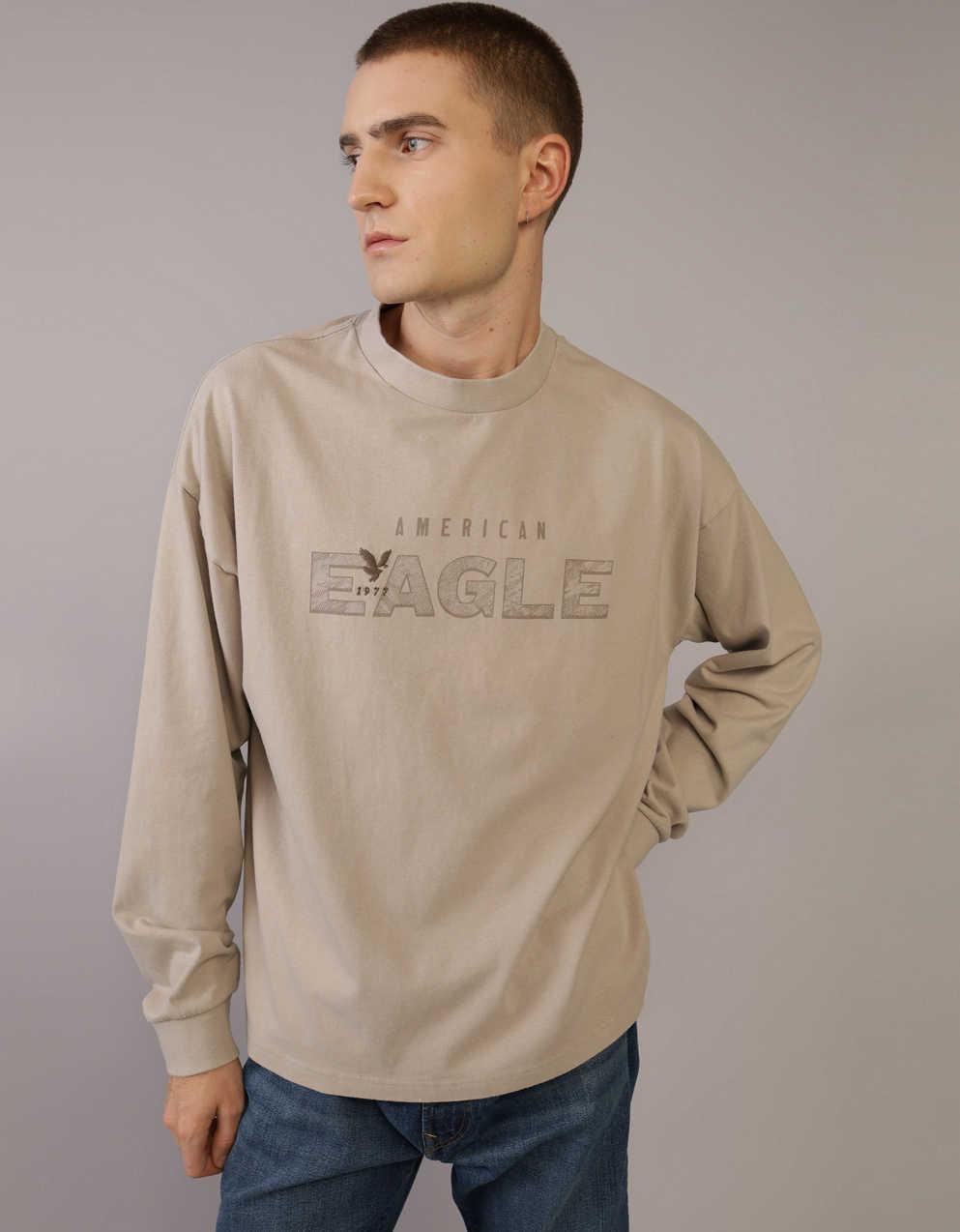 AE Long-Sleeve Logo Graphic T-Shirt | Men's & Women's Jeans