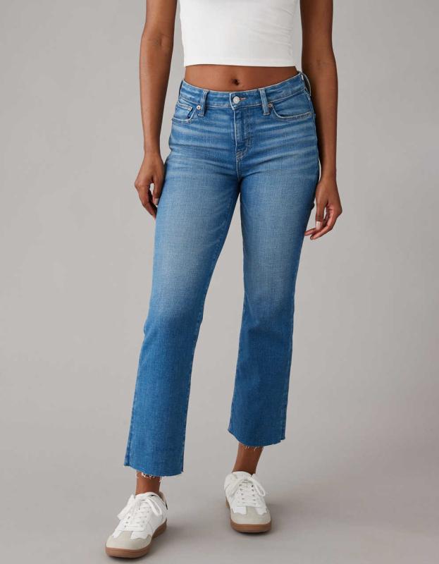 AE Stretch High-Waisted Kick Bootcut Crop Jean Men's Women's