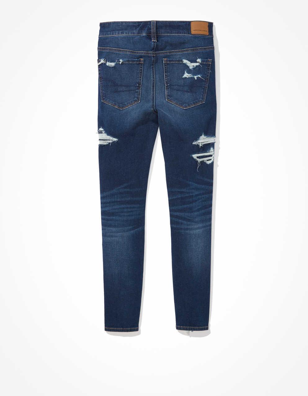 American Eagle AE パッチ ローライズ ジェギング デニムパンツ アメリカンイーグル ジェギング スーパーストレッチ デニム