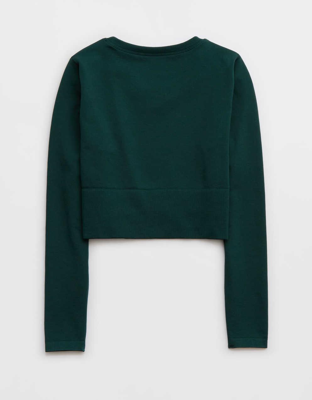 ★★Adairs★★ 3S Crop Long Sleeve Tee Green IR8136 adidas 3-Stripes Cropped Long Sleeve Tee - Green | adidas UAE