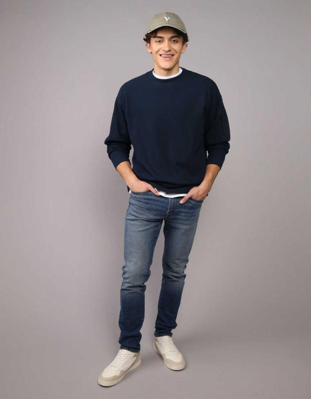 * ラスト * AE アメリカンイーグル 長袖 ボタンダウンシャツ M / Turquoise * ラスト * AE アメリカンイーグル 長袖シャツ ストライプ ボタンダウン