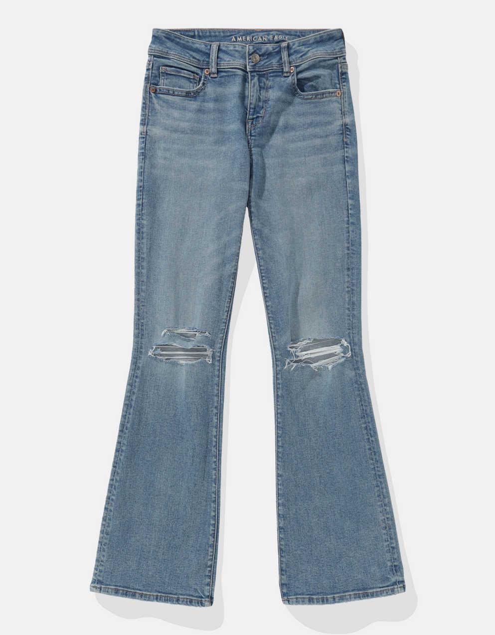 AE Next Level Ripped Low-Rise Kick Bootcut Jean | Men's