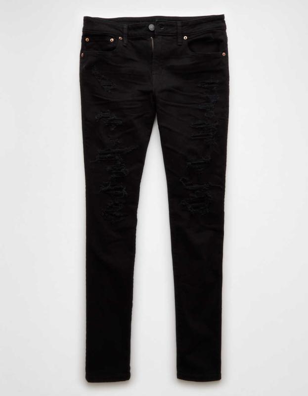 ⭐⭐アメリカンイーグル　ジェギング　USサイズ ６　超人気　黒⭐ American Eagle - アメリカンイーグル ジェギング 6 SHORTの通販