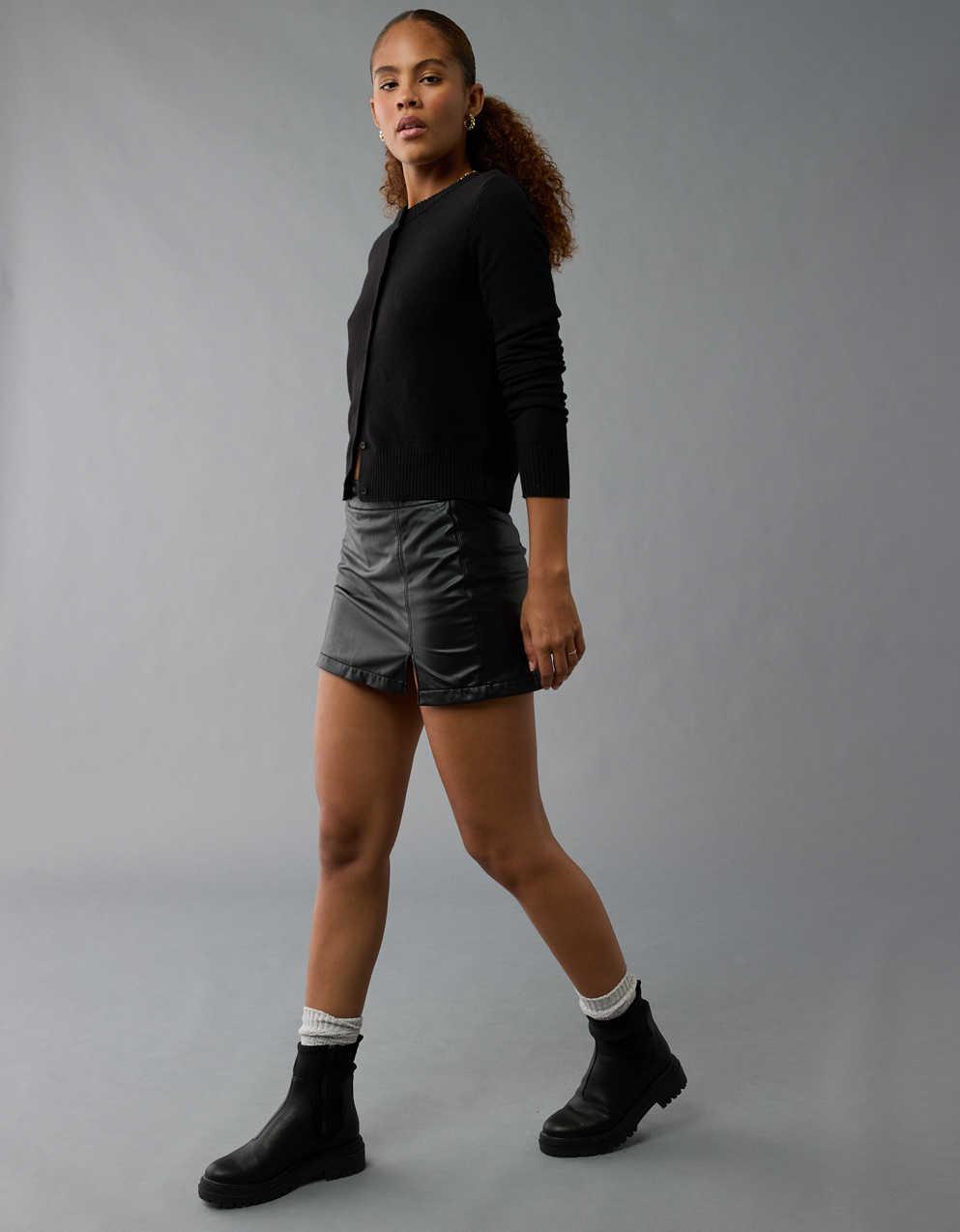 在庫処分 激安 Leather Vegan High-Waisted AE Mini Women's & Men's | Skort パンツ