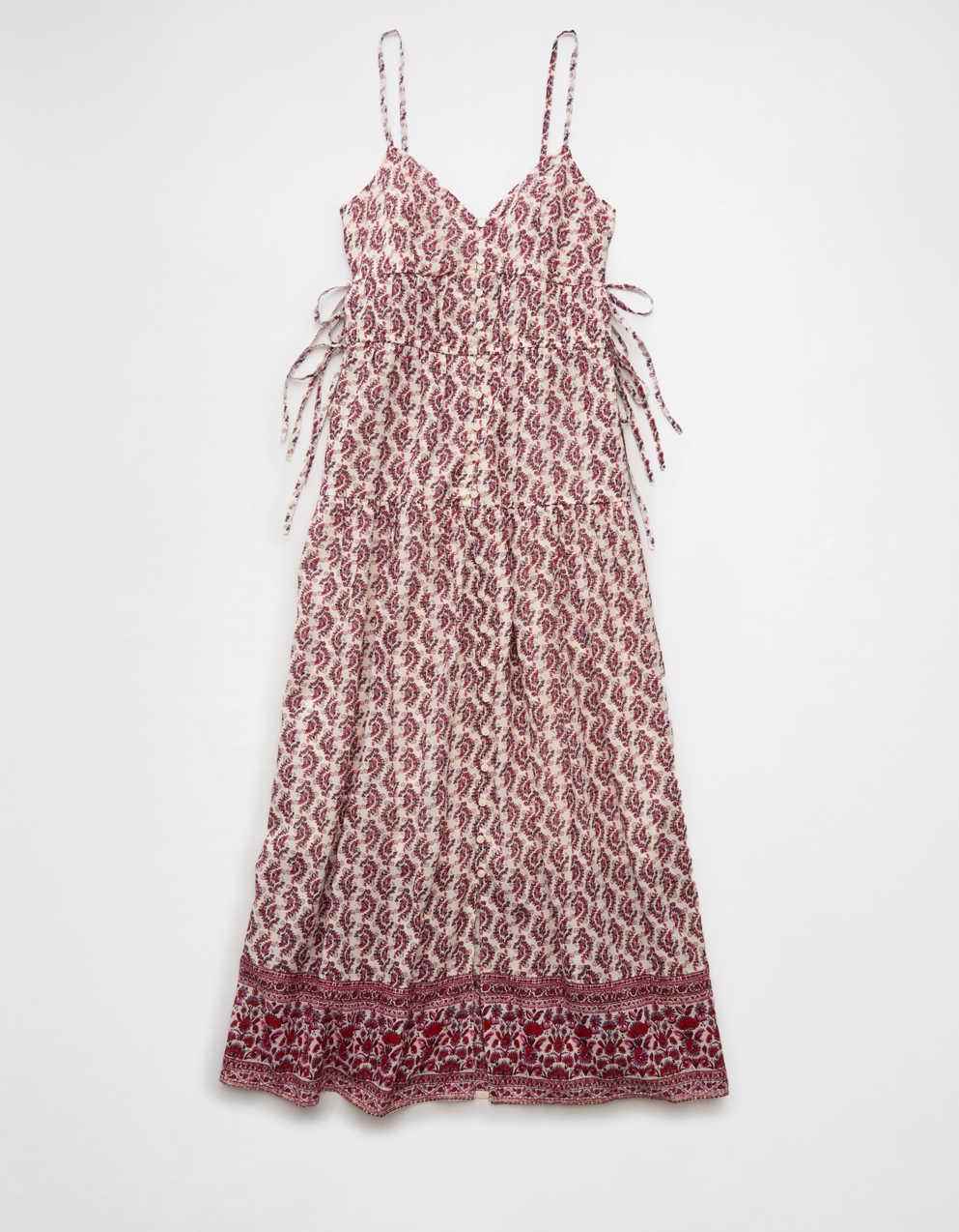 chinese dress ladies American Eagle Women's U-0395-7196-400 Floral Flutter Sleeve Smocked Midi  Dress XS Blue: Buy Online at Best Price in UAE