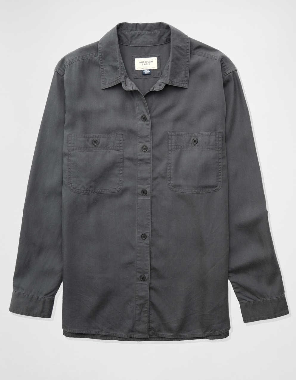 AE Bestie Long-Sleeve Button-Up Shirt | Men's & Women's