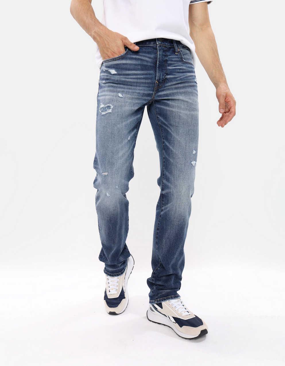 AirFlex+ Temp Tech Patched Slim Straight Jean | Men's \u0026 Women's Jeans,  Clothes \u0026 Accessories | American Eagle Hong Kong