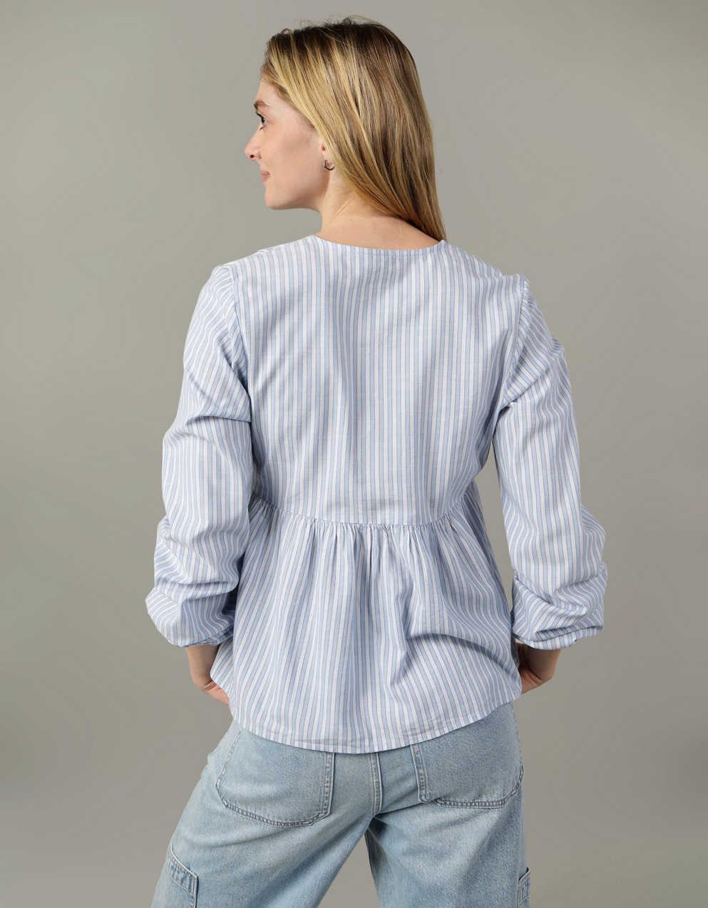 tie front peasant top