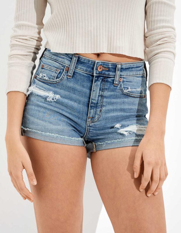 epa エパ　ハイウェストショートパンツ　デニム epa デニムハイウエストショートパンツ M - メルカリ