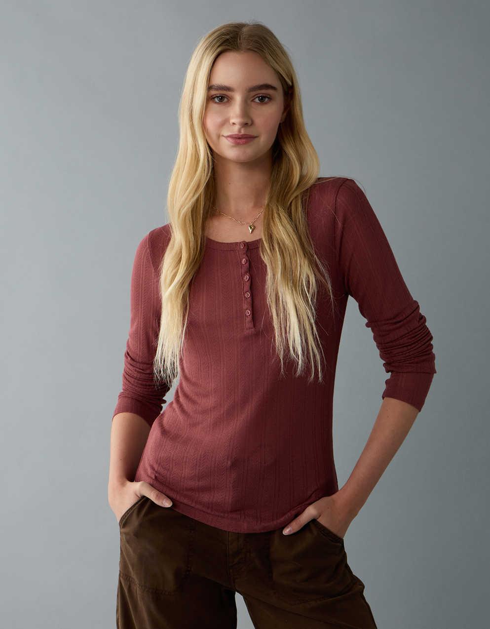 トップス aeae USA BANNER HENLY NECK TEE USA BANNER HENLY NECK TEE（Tシャツ/カットソー）｜aeae